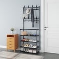 thumbnail image 1 of Clearance pimelu Floor-standing Shoe Rack Coat Rack Integrated Door Multi Layer Space Saving Simples Home Dormitory Rental Room Storage Shoe Cabinet Canada Day, 1 of 8