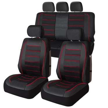 Universal Fit Car Seat Cover – Full Set of Automotive Car Seat Covers, Premier Leatherette Seat Covers, Water-resistant Seat Protector for Cars, Trucks, SUVs and Vans
