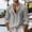 c01Gray, variant on LNWUY Men Linen Shirt Button Down Long Sleeve Cotton Beach Band Collar Casual Loose Comfort Breathable Summer Shirts Red S