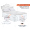 thumbnail image 3 of SGI Bedding 18 Inch Wrap Around Bed Skirt | Microfiber Bed Skirt | Fade Resistant, Wrinkle Free, Anti-static, Decorative, Extra Storage Space, Clutter-Free | Queen, White, 3 of 6