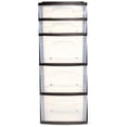 thumbnail image 2 of Homz Plastic 5 Drawer Home Storage Container TowerCloset Organizer, Black Frame, 2 of 7