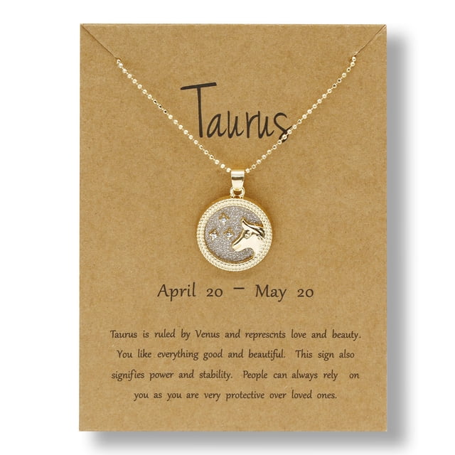 PVCS Coin Chain Golden Day and Night Twelve Constellation Necklace Couple Necklace