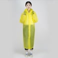 thumbnail image 3 of US Mens Womens Long Waterproof Jacket Rain Coat Hooded Button Raincoat Outdoor EVA One-Piece Raincoat, 3 of 5