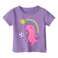 thumbnail image 1 of 6x T-Shirt Lépreux Filles Garçon et Fille Mode Décontractée Imprimé Col Rond Manches Courtes T-Shirt Haut, 1 of 3