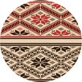 thumbnail image 1 of Ahgly Company Tapis Rond Lavable en Machine Intérieur Transitionnel Orange Pastel, 6 Pieds Rond, 1 of 7