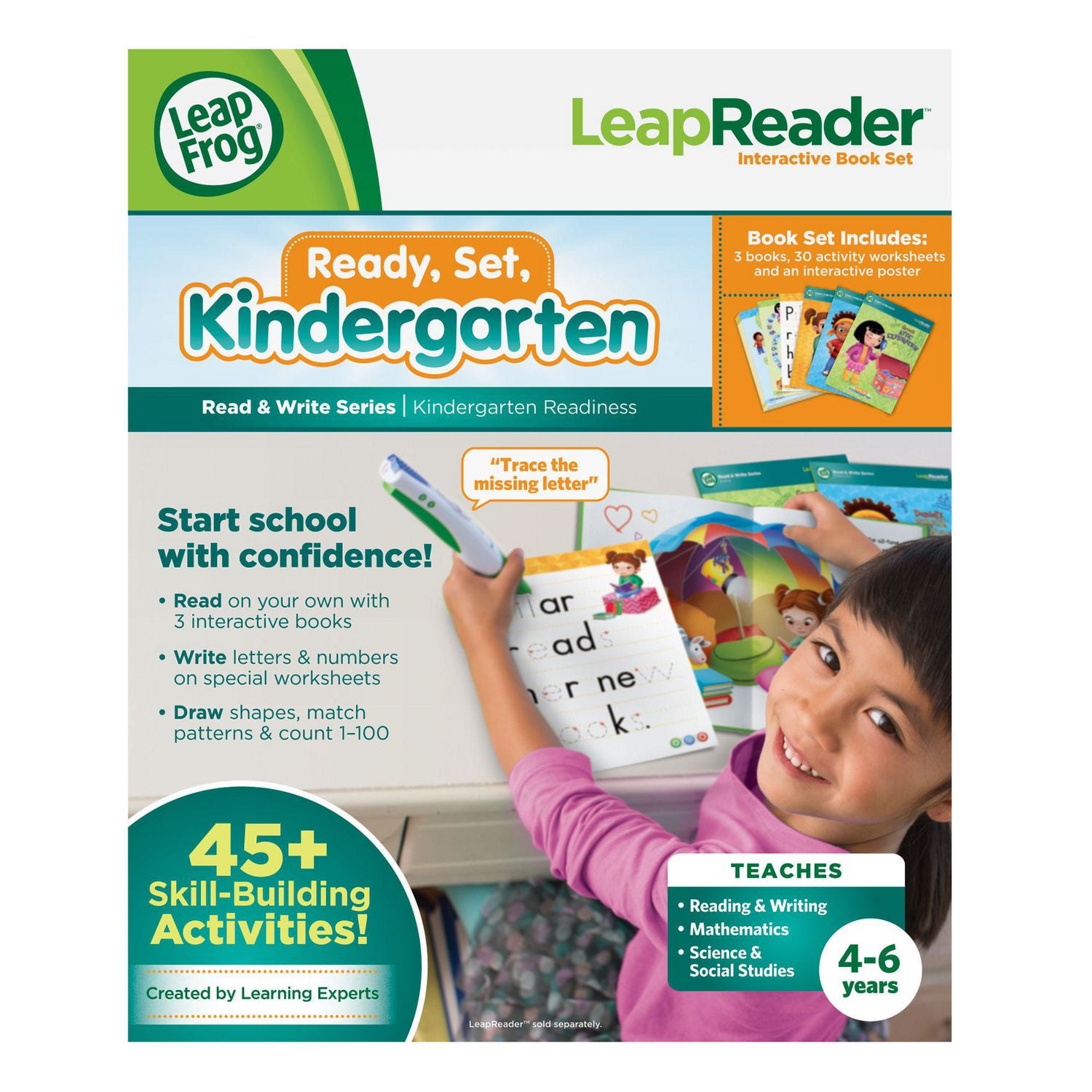 LeapFrog - Coffret Lire et Ecrire Mon Lecteur Leap - Se préparer à la maternelle - Version anglaise