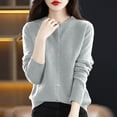 thumbnail image 2 of Yuyuzo Cardigans pour Femmes à Boutons Classique Uni Manches Longues Col Rond Cardigan Tricoté Chandails, 2 of 4