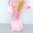 thumbnail image 4 of Faithtur Girl's Faux Fur Leg Warmers Solid Color Soft Cozy Fuzzy Boot Cuff Cover Party Costumes, 4 of 9