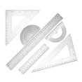 thumbnail image 3 of KAKOWELY Ensemble de Géométrie pour Étudiant 6 Pcs Ensemble de Géométrie pour Étudiant Comprend Règles Triangulaires du Rapporteur Règle Semi-Circulaire et Règle Droite, Outils de Mesure en Plastique Transparent pour École Bureau, 3 of 5