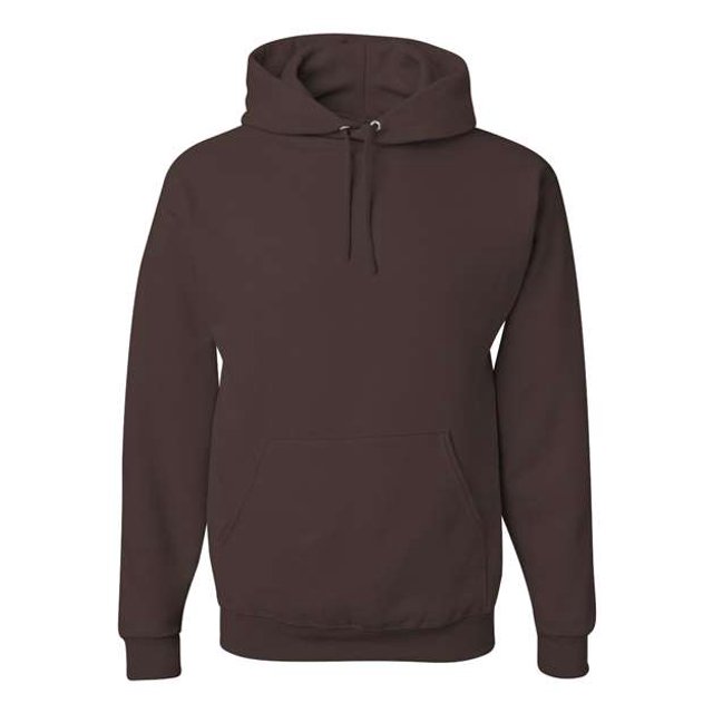 Jerzees Mens NuBlend Pull Over Hooded Sweatshirt, S, Chocolate