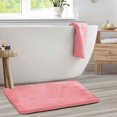 thumbnail image 1 of 1 Large Clara Clark Bath Mat Bathroom Rug - Absorbent Memory Foam Bath Rugs - Non-Slip, Thick, Cozy Velvet Feel Microfiber Bathrug, Plush Shower, Toilet- Floor Bathmats Carpet - Pink - 20"x32", 1 of 6