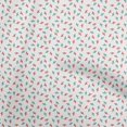 thumbnail image 1 of oneOone Polyester Spandex Red & Green Fabric Floral Craft Projects Decor Fabric Printed By The Yard 56 Inch Wide, 1 of 5
