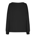 thumbnail image 3 of Women's Off Shoulder Sweatshirt Adjustable Drawstring Oversized Long Sleeve Shirt Pullover Basic Slouchy Clothes 2025, 3 of 5