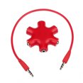 thumbnail image 1 of Snowflake earphone 3.5hexagonal one quarter earphone splitter audio adapter splitter 5 plug [red], 1 of 9