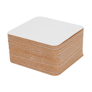 Self-Adhesive Cork Coasters,Cork Mats Cork Backing Sheets for Coasters and DIY Crafts Supplies (100, Square)