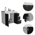 thumbnail image 4 of TUHOME Ferretti Armoire de Base Armoires en Bois d'Ingénierie en Multicolore, 4 of 9