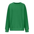 thumbnail image 4 of MeetoTime Women's Crewneck Sweatshirts Fall Long Sleeve Oversized Pullover Sweatshirts with Pockets, 4 of 5