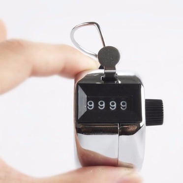 Dvkptbk The Counter Portable Handy 4 Digits Metal Tally Number Test Lap Counter Number Clicker Fitness & Yoga Equipment