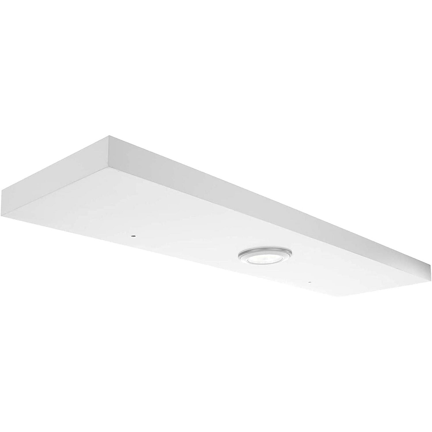 Kiera Grace Uniquely Modern Stockholm Aberg Engineered Wood Floating Wall Shelf With LED Light For Home, Room, & Office, 9"L x 36"W x 1.5"H, White