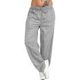 thumbnail image 3 of letairis Pantalons Amples pour Femmes, Pantalons de Sport Multicolores, Gris Clair m, 3 of 5