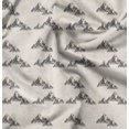 thumbnail image 1 of Soimoi White Modal Satin Fabric Mountain Nature Printed Fabric 1 Yard 42 Inch Wide, 1 of 6