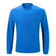 thumbnail image 4 of Chandail à Manches Longues pour Femmes Chandail à Col Rond pour Hommes Gaufré Texturé Chandails Tricotés à Manches Longues Chandail à Col Roulé Surdimensionné S-8 Bleu P, 4 of 7