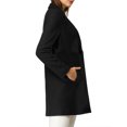 thumbnail image 4 of INSPIRE CHIC Manteau Long Classique pour Femme à Revers Cranté Manches Longues TG Noir, 4 of 8