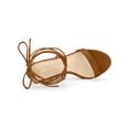 thumbnail image 4 of BLISSFUL STEP Sandales pour Femmes Talons Aiguilles Talons Plateforme Sandales à Lacets Brun 6, 4 of 6