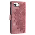 thumbnail image 3 of Étui à Rabat pour iPhone 16e, Portefeuille en Cuir PU Premium avec Fleurs en Relief Totem, Couverture Folio avec Porte-Cartes et Support Compatible avec iPhone 16e - Rose, 3 of 13