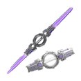 thumbnail image 1 of SharkTRUE Épée Lumineuse, Sabre Laser à Double Tranchant à Rotation de Feu, Télescopique à Double Tête, pour Rave, Cosplay et Exposition, 1 of 8