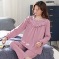 thumbnail image 2 of REDHOTYPE Nouveau Mode Imprimé Floral Femmes Pyjama Bouton Design Manches Longues Coton Pyjama Ensemble Grande Taille, 2 of 4