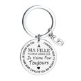 thumbnail image 3 of Freach DIY To My Daughter Stainless Steel Last Name 26 Letter Keychain 3x3cm, 3 of 8