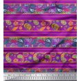 thumbnail image 1 of Soimoi Tissu Satin Modal Beige Imprimé Pic Volant par Yard 42 Pouces de Large, 1 of 3