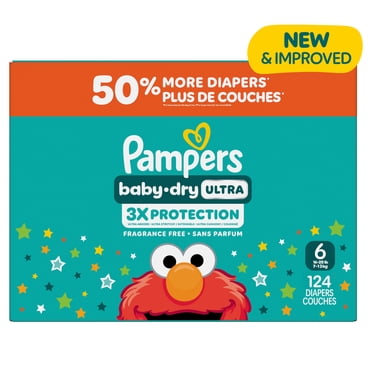 Pampers Baby Dry Ultra Diapers, Size 6 (23-44 lbs), Absorbent Disposable Diapers