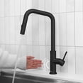 thumbnail image 2 of Stylish Single Handle Matte Black Pull Down Touchless Kitchen Faucet K-150NM, 2 of 13