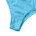 thumbnail image 4 of Cameland Women's Summer Skin-friendly Fashion Solid Color One Shoulder One-Piece Bikini Set, 4 of 5