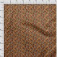 thumbnail image 4 of oneOone Polyester Spandex Orange Fabric Abstracts Sewing Material Print Fabric By The Yard 56 Inch Wide, 4 of 5