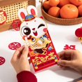 thumbnail image 3 of 6pcs Red Envelopes Spring Festival Lovely Lucky Chinese New Year Packet Money Greetings Paper Cute Pouch Envelope Packing Cartoon Lucky NO5, 3 of 9