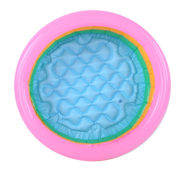 1 Pce Bassin de Piscine pour Enfants en PVC Robuste, Couleur Vive, Forme Ronde, Bassin pour Bébé