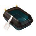 thumbnail image 4 of Cat Open Top Pet Litter Tray Cat Sand Box and Spoon Portable High Sided Kitten Green, 4 of 9