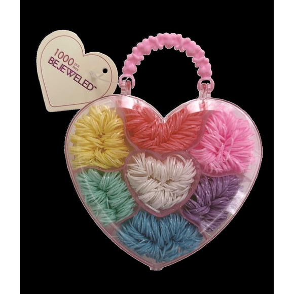 Bejeweled Poly Bands In Heart Case