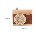 thumbnail image 2 of WEUVEB Khaki Wooden Music Box Camera Style Desktop Decorative Craft for Home and Office Display, 2 of 6