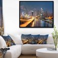 thumbnail image 3 of Design Art Philadelphia Skyline at Night Framed Canvas Art Print, 3 of 3