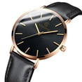 thumbnail image 1 of Heliisoer Hommes Tendance Ultra Mince Montre Minimaliste en Acier Inoxydable Quartz, 1 of 3