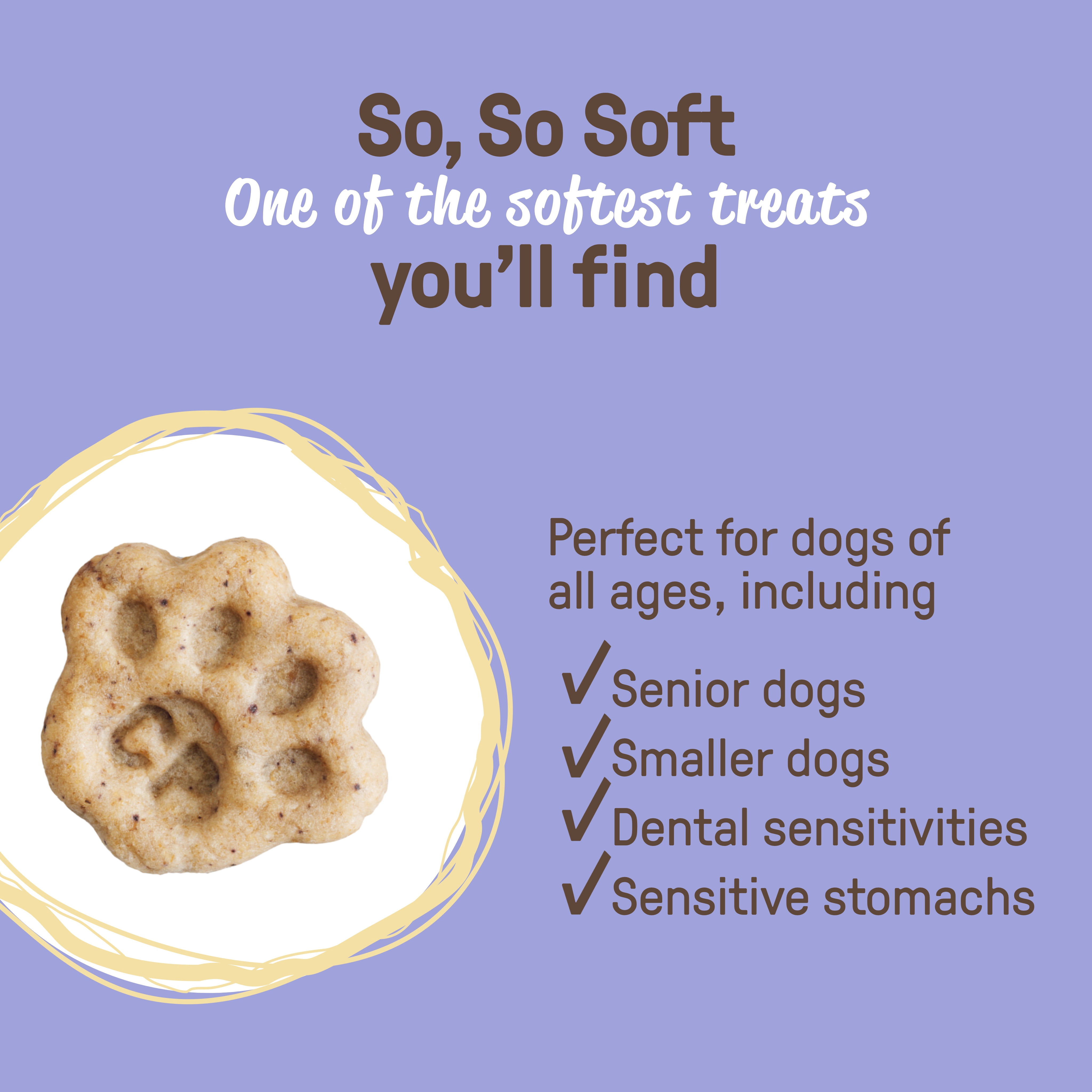 COOKIE PAL Blueberry & Pumpkin Soft Baked Bites, Human Grade, Organic Dog Treats 500g