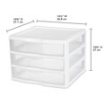 thumbnail image 3 of Sterilite Clear Plastic Stackable Small 3 Drawer Storage System, 3 Pack, 3 of 9