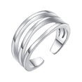 thumbnail image 3 of Silver Adjustable Toe Band Ring with Open Joint Design for Comfortable Foot Wear, Clear 1Pack, 3 of 9