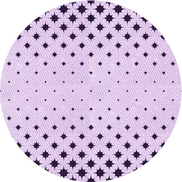 Ahgly Tapis Rond Lavable en Machine Intérieur Transitionnel Lilas Violet Riche, 3 Pieds Rond