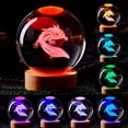 thumbnail image 4 of Patching and Wood Fillers Gifts 3 D Crystal Ball Night Light With Phantom Color LED Wooden Base, 2.35 Inch Diameter Glass Ball Lamp, USB Phantom Breathing Light, Birthday Kids, 4 of 8