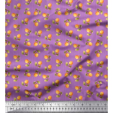 Soimoi White Poly Georgette Fabric Circle Art Geometric Printed Fabric 1 Yard 52 Inch Wide